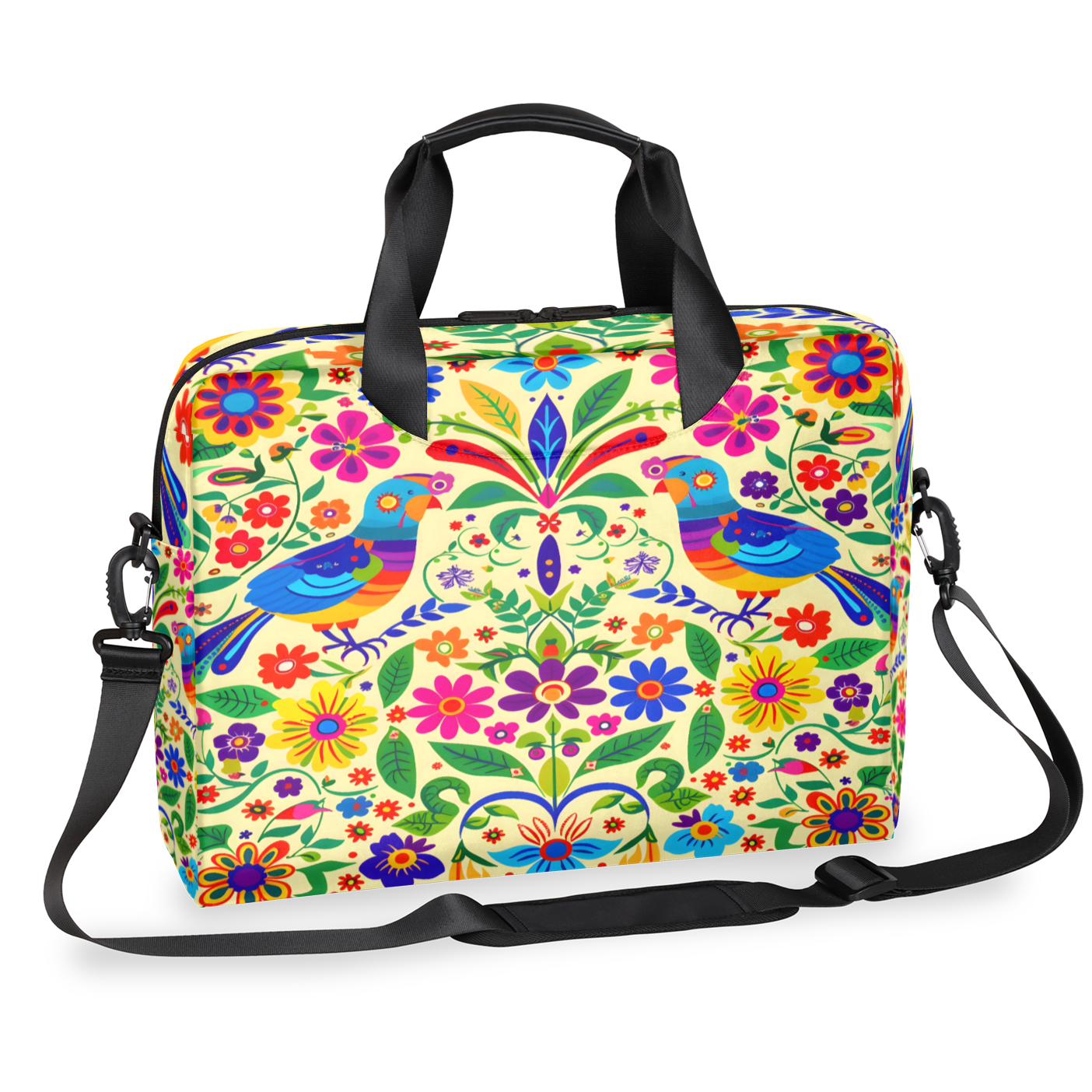 Shoulder Computing Herdesigns Mexican Floral Bird Mexico Style Laptop Bag for Women Men ...