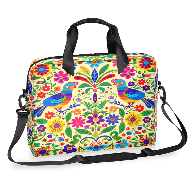 Herdesigns Mexican Floral Bird Mexico Style Laptop Bag for Women Men ...