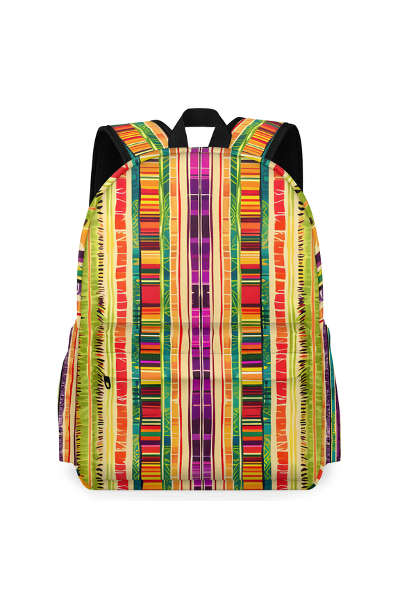 Mexican Stripes Backpack for Men Women Large Capacity Laptop Backpack Casual Daypack for Work Travel