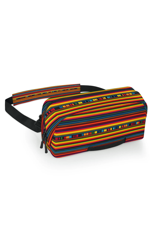 Mexican Stripes Carrying Case Bag for Gaming Console, Waterproof Travel Crossbody Sling Bag Compatible with Nintendo Switch 2, Adjustable Shoulder Strap Chest Bag, Ethnic Serape