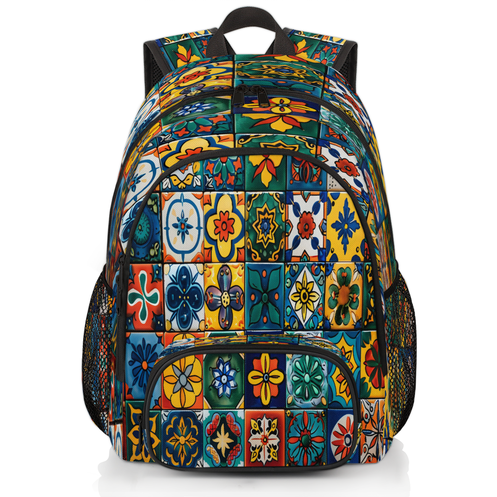 Herdesigns Mexican Talavera Ceramic Tile Laptop Backpack for Women Men ...