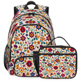 thumbnail image 1 of Herdesigns Mexico Floral Colorful Ornate Ethnic Large Backpack Set with Lunch Box Lightweight Water Resistant Travel Laptop Backpacks Casual Daypacks for Women Men, 1 of 8