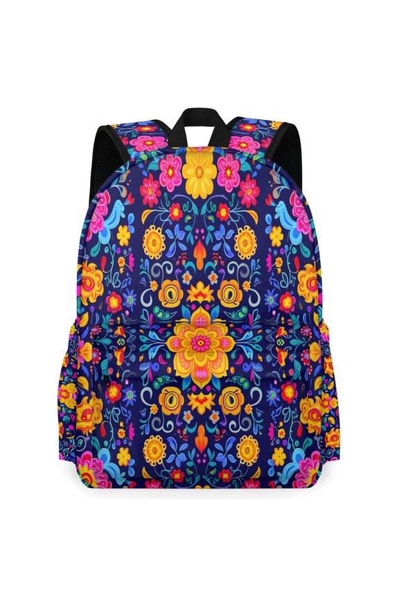 Mexico Flower Travel Backpack 16.3 Inch Casual Laptop Backpack for Men Women Adults Daily Daypack for Work Commuter