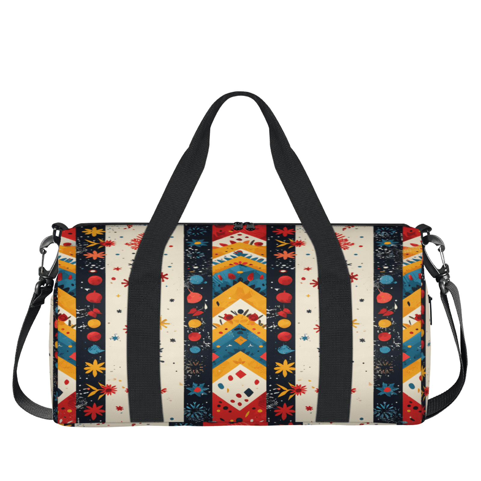 Herdesigns Mexico Gym Bag for Women, Duffle Bag for Travel Sport, Floral Lightweight Waterproof Carry on Weekender Dance Yoga Workout Bags