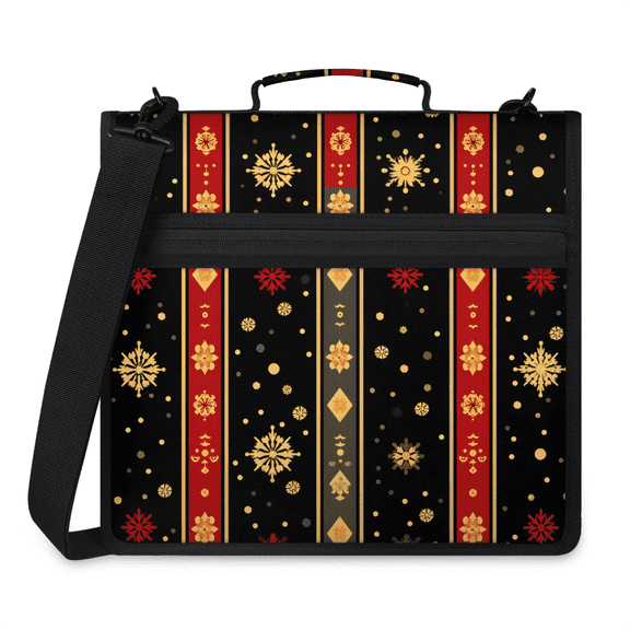 Herdesigns Mexico Talavera Zipper Binder 1.5 Inch 3 D-Rings with Shoulder Strap & Handle, Waterproof Binder Organizer Bag for 13 Inch Laptop