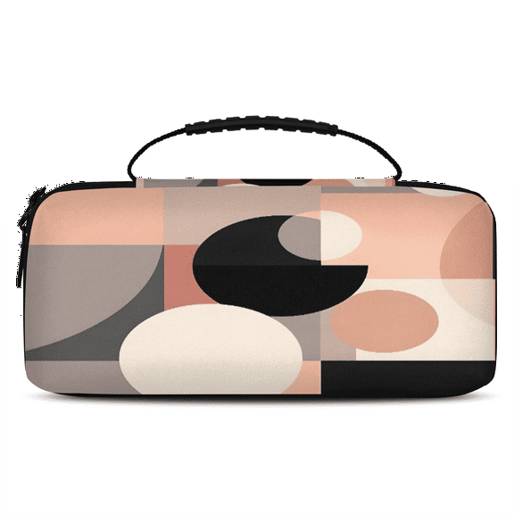 Herdesigns Mid Century Carry Case Compatible with Nintendo Switch 2017 & Oled 2021, with 20 Game Card Slots, Modern Geometric Portable Travel Carrying Case Pouch for Accessories & Games