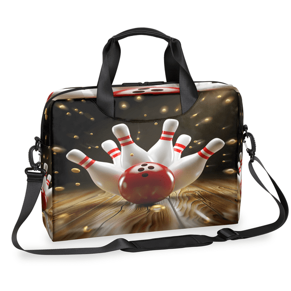 Herdesigns Modern Bowling Ball Laptop Bag for Women Men, Computer Case Briefcase Messenger Bags, 15-15.6 inch Laptop Sleeve Shoulder Bag