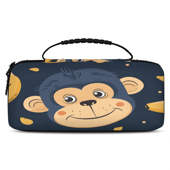 Herdesigns Monkey Carry Case Compatible with Nintendo Switch 2, with 20 Game Card Slots, Banana Portable Travel Carrying Case Pouch for Accessories & Games
