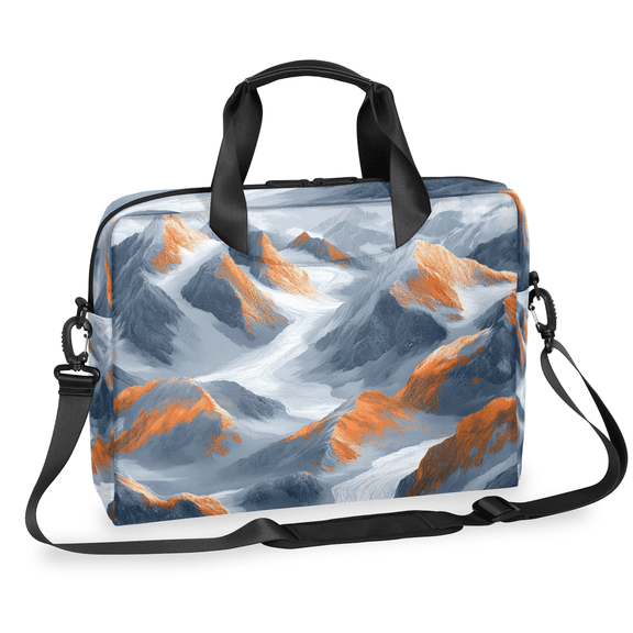 Herdesigns Mountain Laptop Bag for Women Men, Computer Case Briefcase Messenger Bags, 15-15.6 inch Laptop Sleeve Shoulder Bag