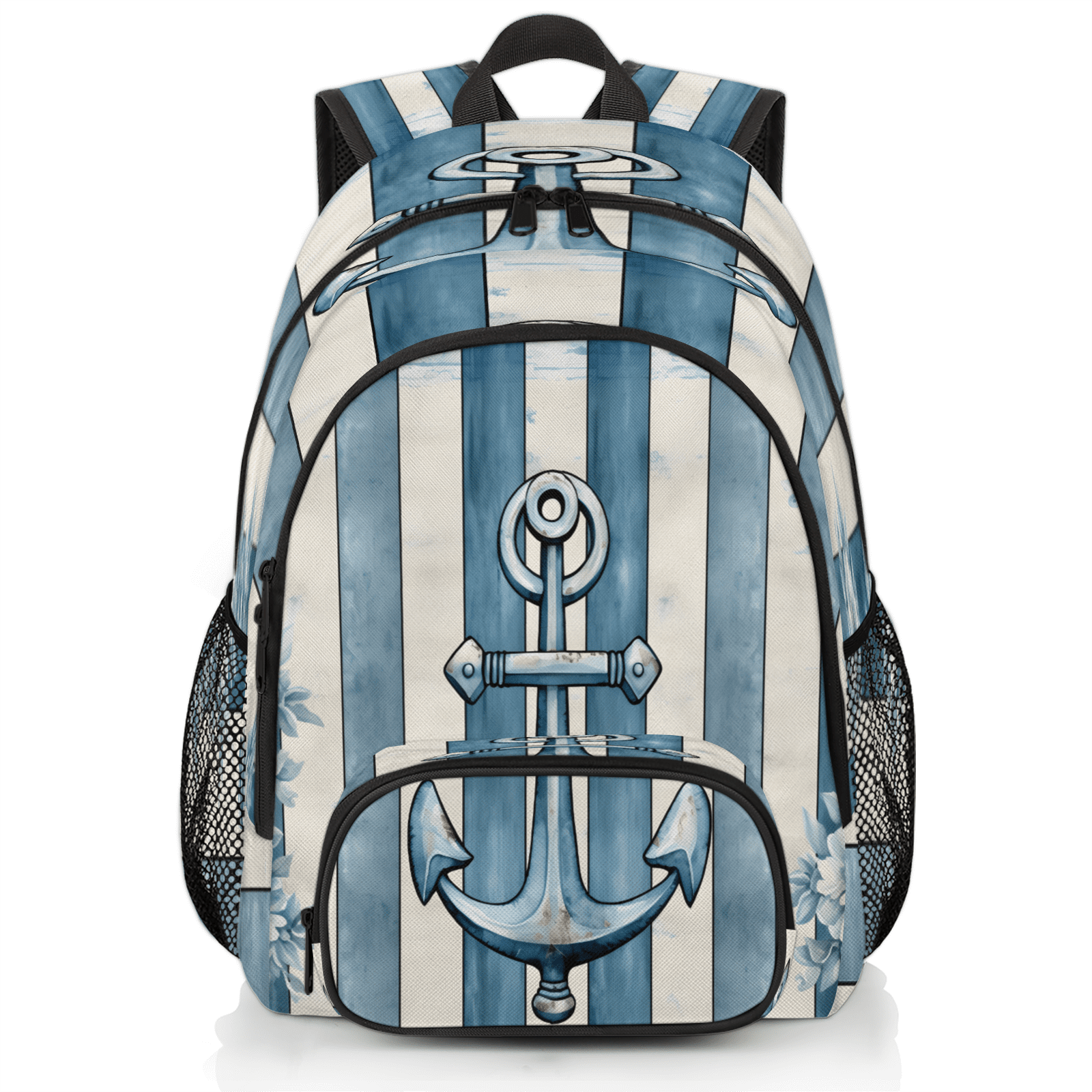 Herdesigns Nautical Anchor Laptop Backpack for Women Men, 18.3 Inch ...
