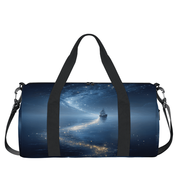 Herdesigns Nautical Ship Gym Bag for Women, Duffle Bag for Travel Sport, Galaxy Star Lightweight Waterproof Carry on Weekender Dance Yoga Workout Bags