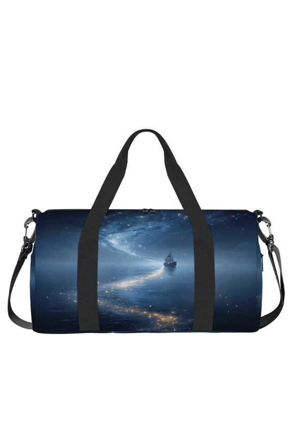 Nautical Ship Gym Bag for Women, Duffle Bag for Travel Sport, Galaxy Star Lightweight Waterproof Carry on Weekender Dance Yoga Workout Bags