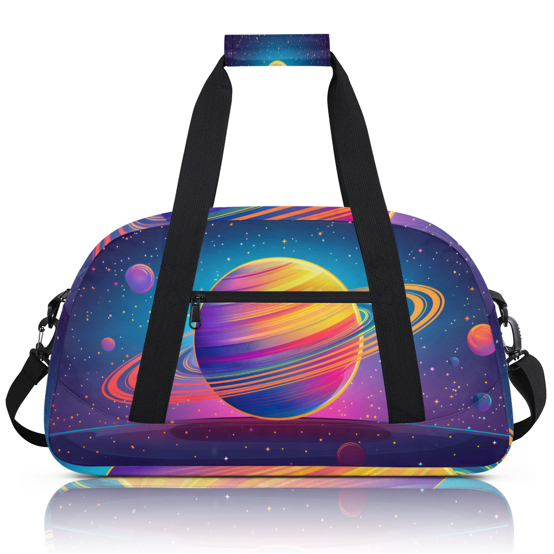 Herdesigns Nebula Universe Planet Sports Duffle Bag for Women & Men, Outer Space Gym Bag Dance Bag Overnight Bag Carry On Weekender Travel Bag
