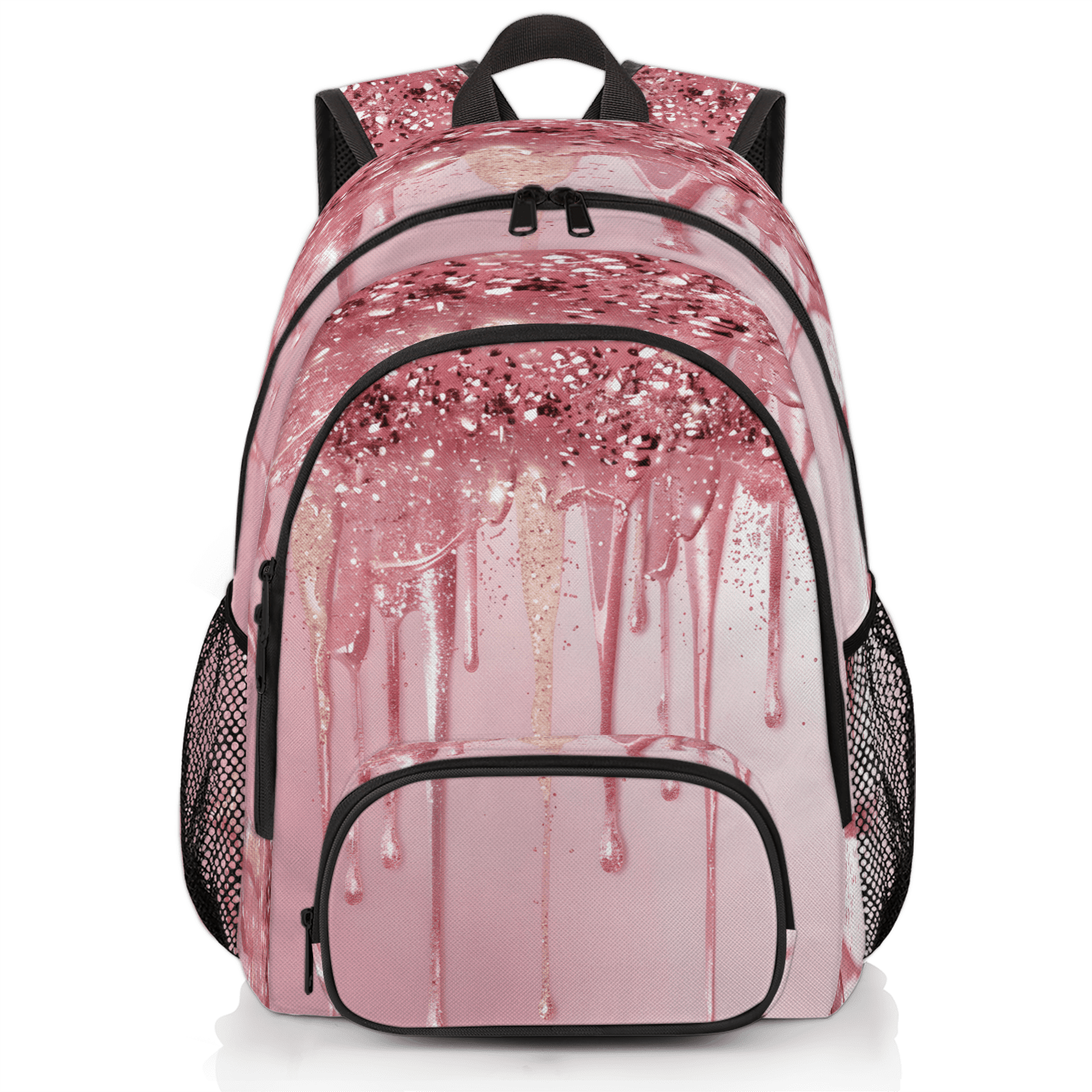 Pink Computer Backpack Herdesigns (No Glitter) Laptop Backpack for Women Men, 18.3 Inch Travel ...
