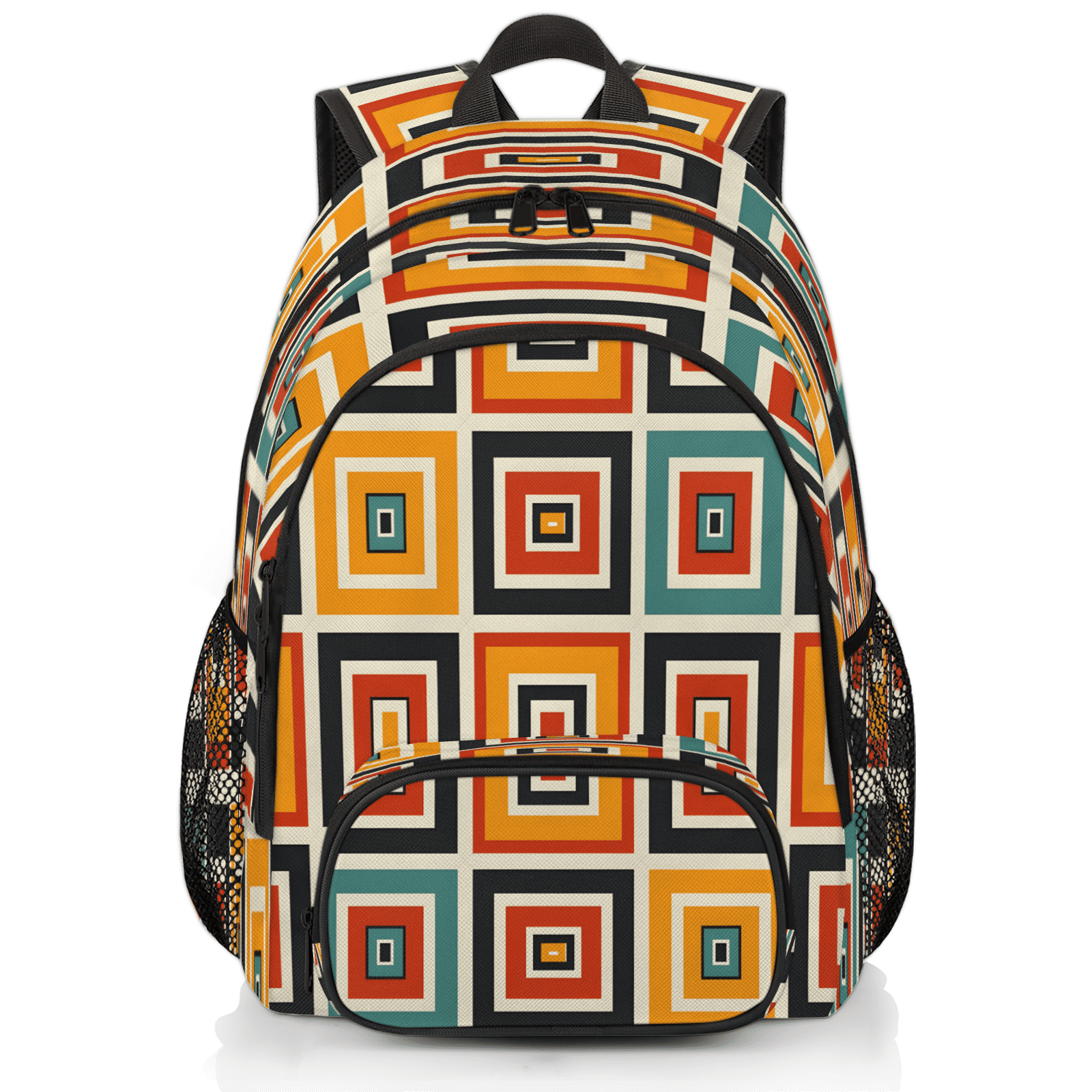 Herdesigns Orange Mid Century Laptop Backpack for Women Men, 18.3 Inch ...