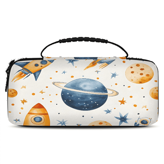 Herdesigns Outer Space Carry Case Compatible with Nintendo Switch 2, Protective Travel Switch Carrying Case with 20 Game Card Slots for Switch Console & Accessories,Nebula Universe Planet