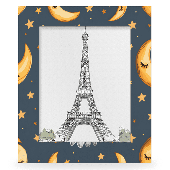 Herdesigns Owl 11x14 Photo Frame, Moon Star Wooden Picture Frame Fits 11x14in Photo, Wall Hanging or Tabletop Display