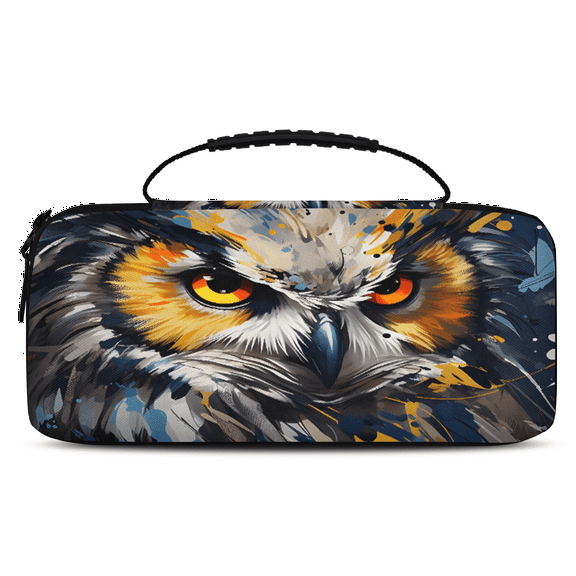 Herdesigns Owl Print Carrying Case for Nintendo Switch 2 with 20 Game Card Slots, Portable Travel Carry Case for Accessories and Console