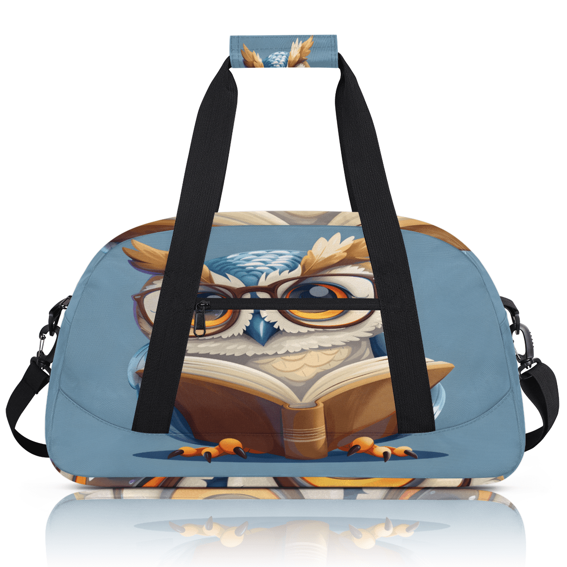 Herdesigns Owl Sports Duffle Bag for Women & Men, Funny Gym Bag Dance Bag Overnight Bag Carry On Weekender Travel Bag