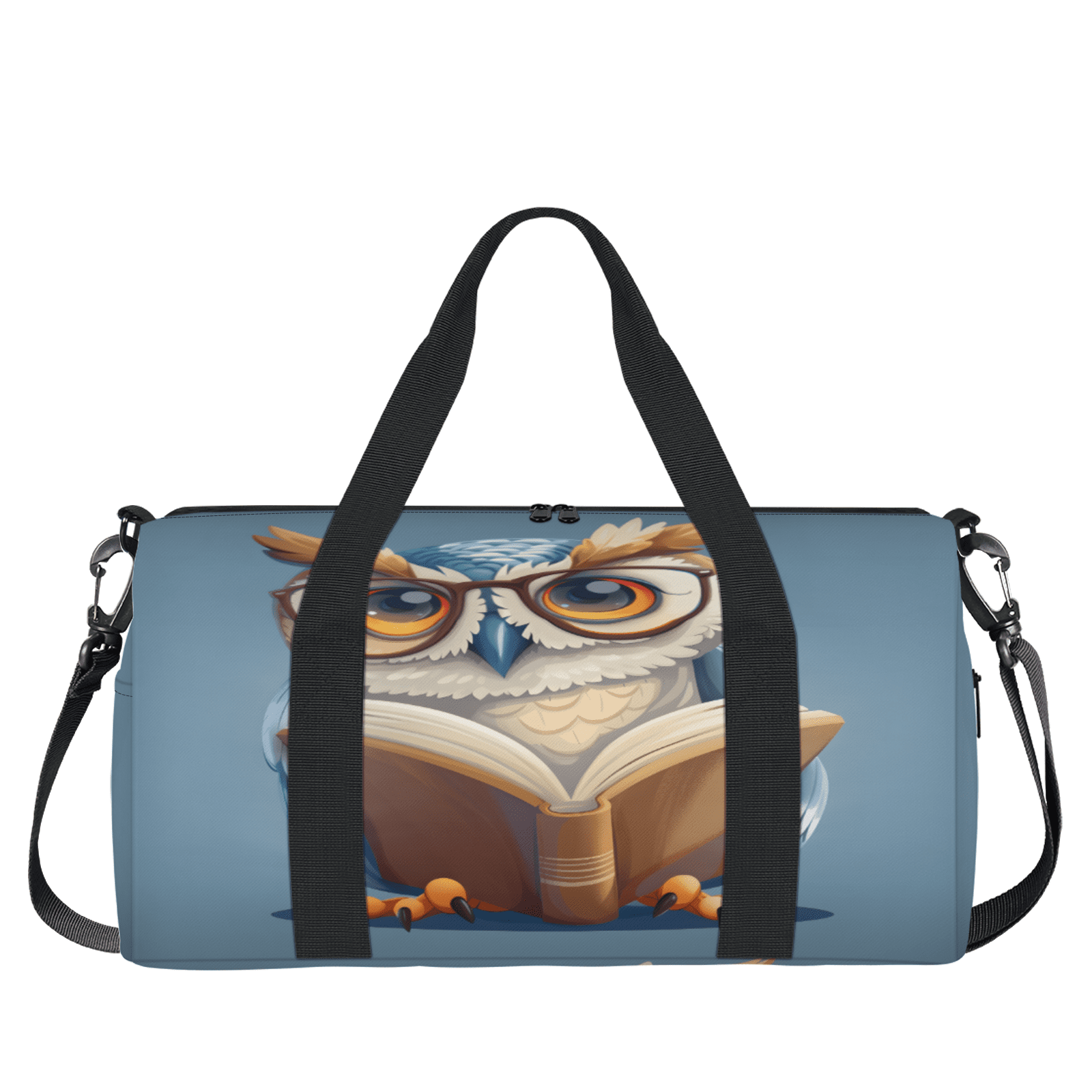 Herdesigns Owl Travel Duffle Bag Sports Yoga Weekender Overnight Carry on Workout Bags Lightweight Waterproof Gym Tote Bag for Women Funny