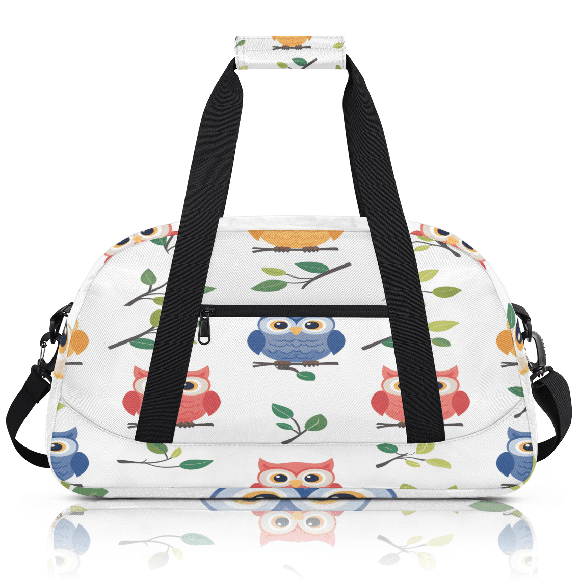 Herdesigns Owls Sports Duffle Bag for Women & Men, Gym Bag Dance Bag Overnight Bag Carry On Weekender Travel Bag