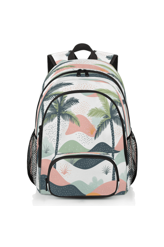 Palm Laptop Backpack for Women Men, 18.3 Inch Work Computer Backpacks Tropical Plants Coconut Tree Large Nurse Bag Waterproof Casual Daypack for Travel