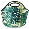 thumbnail image 1 of Herdesigns Palm Leaves Insulated Lunch Bag Neoprene Lunch Box for Women Men Soft Cooler Bag Tropical Washable Lunch Tote for Work Outdoor Picnic, 1 of 7