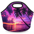 thumbnail image 1 of Herdesigns Palm Tropical Beach Tree Insulated Lunch Bag Neoprene Lunch Box for Women Men Soft Cooler Bag Washable Lunch Tote for Work Outdoor Picnic, 1 of 7