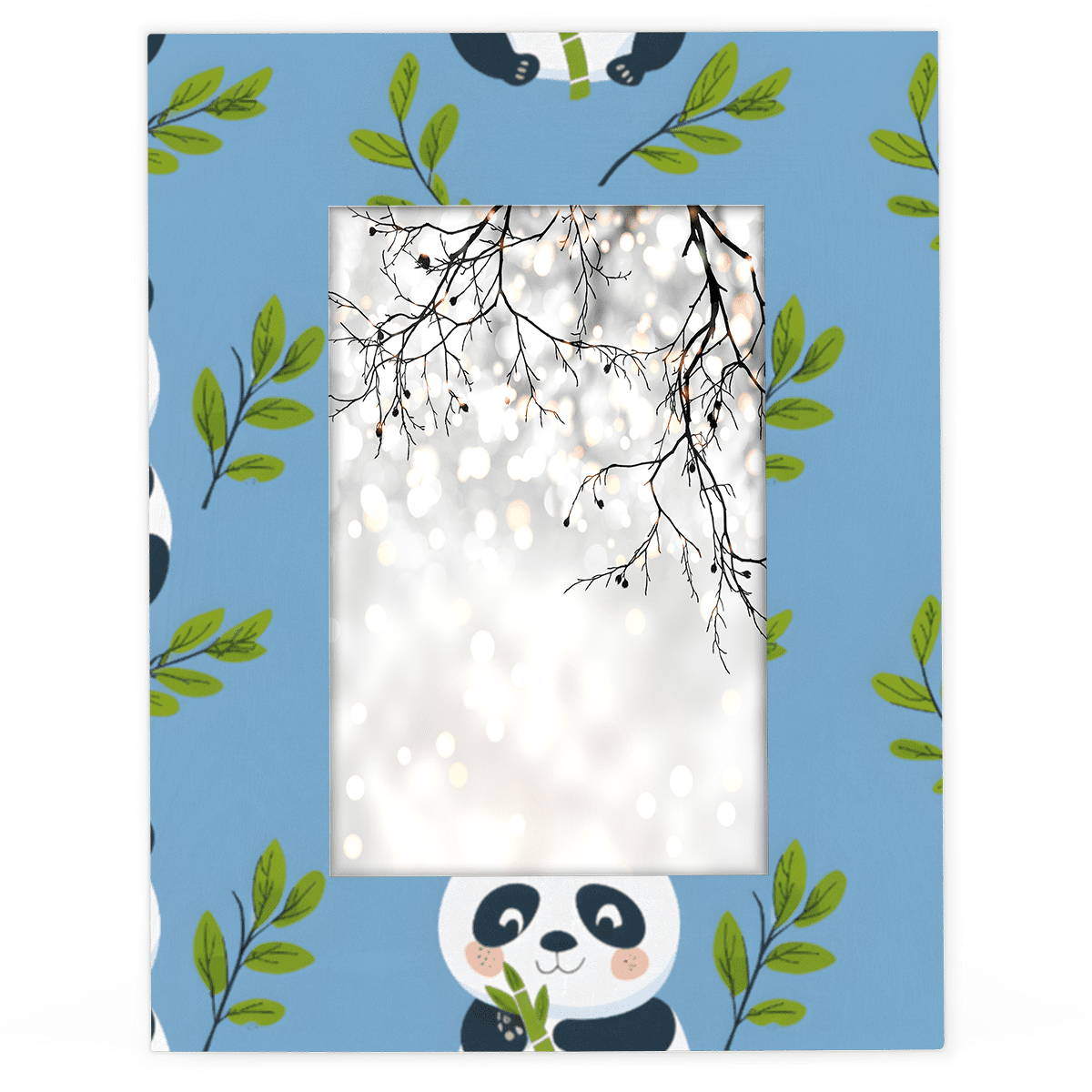 Herdesigns Panda 5x7 Picture Frame, Green Bamboo Wood Photo Frame for ...