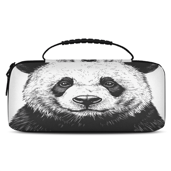 Herdesigns Panda Carry Case Compatible with Nintendo Switch OLED Model 2021/Switch 2017, Animal Theme Protective Travel Switch Carrying Case with 20 Game Card Slots for Switch Console & Accessories