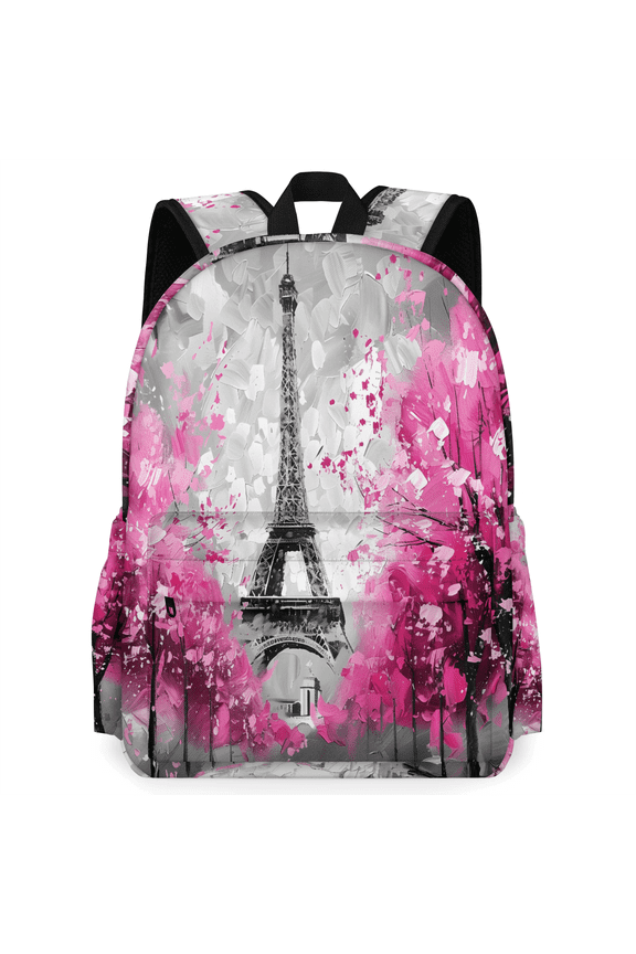 Paris Eiffel Tower Backpack for Men Women Large Capacity Laptop Backpack Casual Daypack for Work Travel