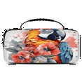 thumbnail image 1 of Herdesigns Parrot Flower Carrying Case for Nintendo Switch OLED Model 2021 & Switch 2017 with 20 Game Card Slots, Portable Travel Carry Case for Accessories and Console, 1 of 8