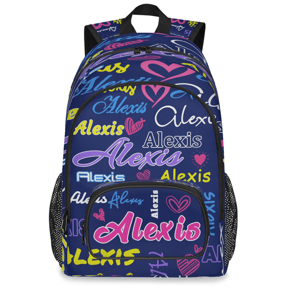 Herdesigns Personalized Backpack with Name, Custom 18.3 Inch Computer Backpacks for Men WomenLaptop Bags Business Travel Casual Daypack, Blue