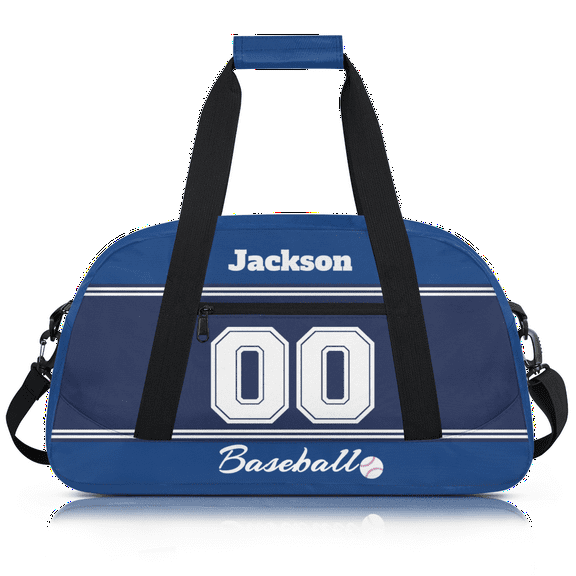 Herdesigns Personalized Baseball Duffel Bag Sport Bag Custom Gym Bag with Name, Dance Bags Weekender Bags Overnight Bags Travel Bag, 1