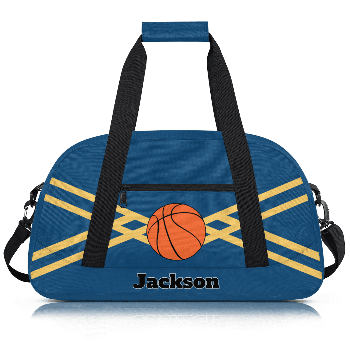 Herdesigns Personalized Basketball Duffel Bag Sport Bag Custom Gym Bag with Name, Dance Bags Weekender Bags Overnight Bags Travel Bag, Blue