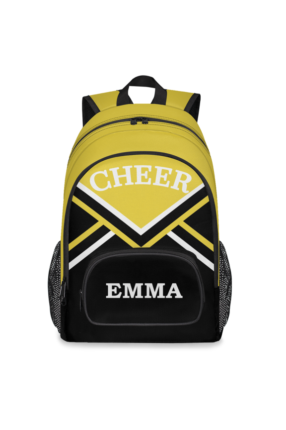 Personalized Cheer Laptop Backpack with Name, Custom 18.3 Inch Large Cheerleading Dark Green Computer Backpacks Fashion Teacher Nurse Bag Casual Daypack for Work Travel