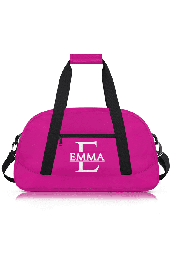 Personalized Duffel Bag Sport Bag Custom Gym Bag with Name, Dance Bags Weekender Bags Overnight Bags Travel Bag, Rose Pink