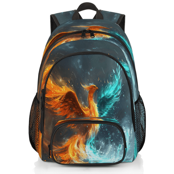 Herdesigns Phoenix Bird Laptop Backpack for Women Men, Work Computer Backpacks, 18.3 Inch Large Computer Nurse Teacher Bags Travel Casual Daypack