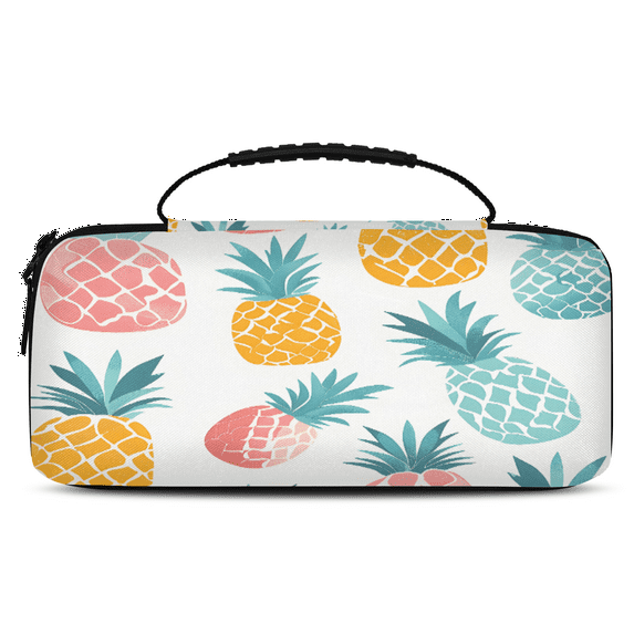 Herdesigns Pineapple Carry Case Compatible with Nintendo Switch 2, with 20 Game Card Slots, Colorful Portable Travel Carrying Case Pouch for Accessories & Games