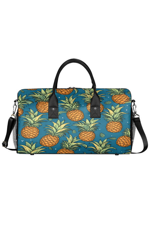Pineapple Gym Bag for Women Men, Travel Duffle Bag Lightweight Waterproof Carry on Weekender Overnight Tote for Dance Cheer Sport, Tropical Fruits