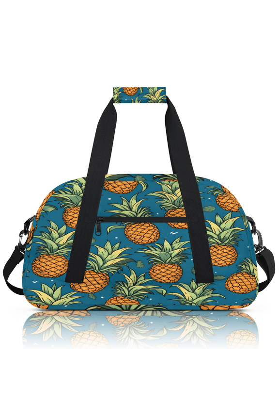 Pineapple Sports Duffle Bag for Women & Men, Tropical Fruits Gym Bag Dance Bag Overnight Bag Carry On Weekender Travel Bag