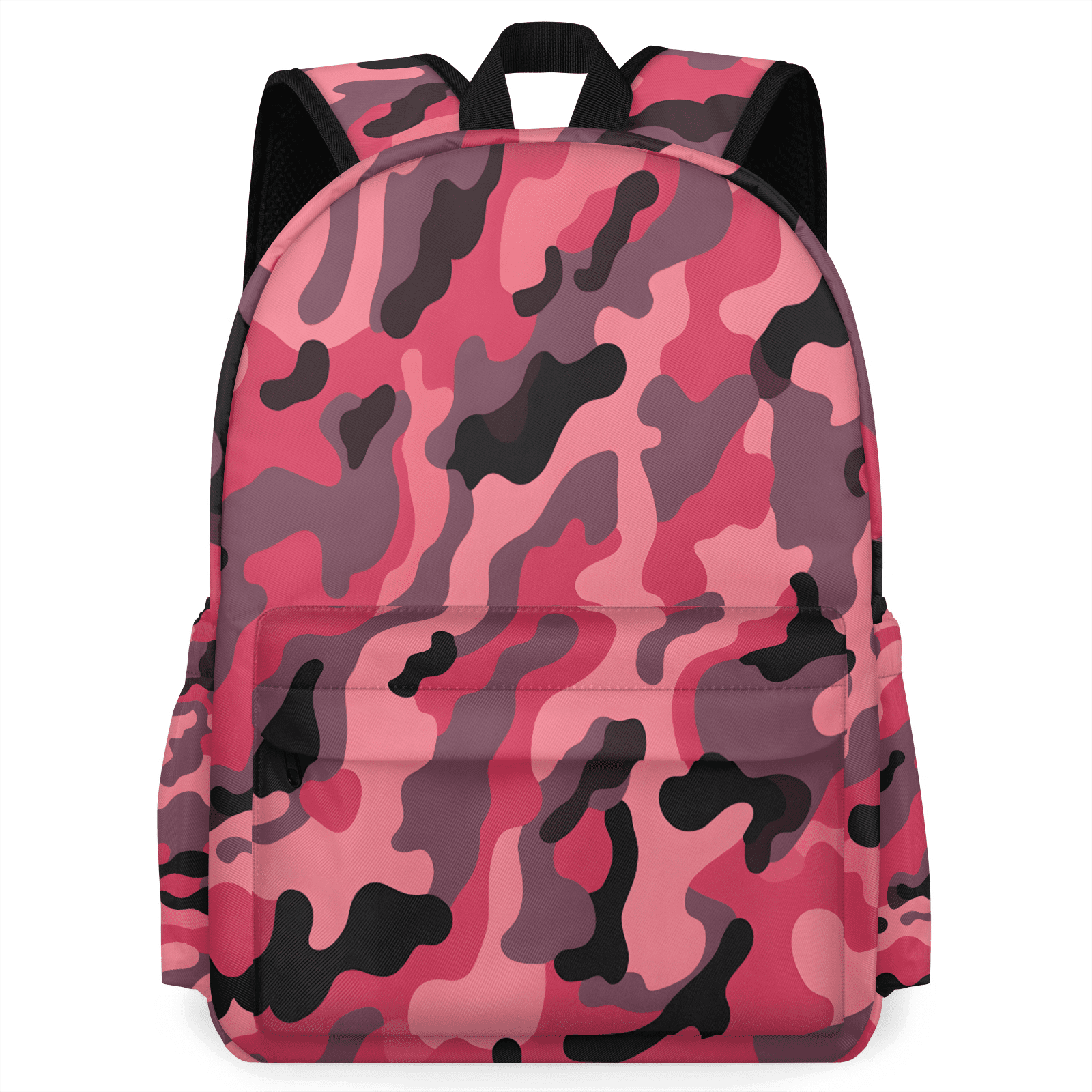 Herdesigns Pink Backpack for Men Women, Lightweight Laptop Backpack 16.3 Inch Camo Casual Daypack for Travel Work Commuter