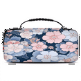 thumbnail image 1 of Herdesigns Pink Blue Cherry Blossom Carrying Case for Nintendo Switch OLED Model 2021 & Switch 2017 with 20 Game Card Slots, Portable Travel Carry Case for Accessories and Console, 1 of 8