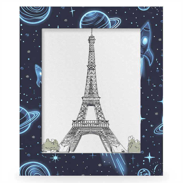 Herdesigns Planets Universe Rocket 8x10 Picture Frame, Outer Space