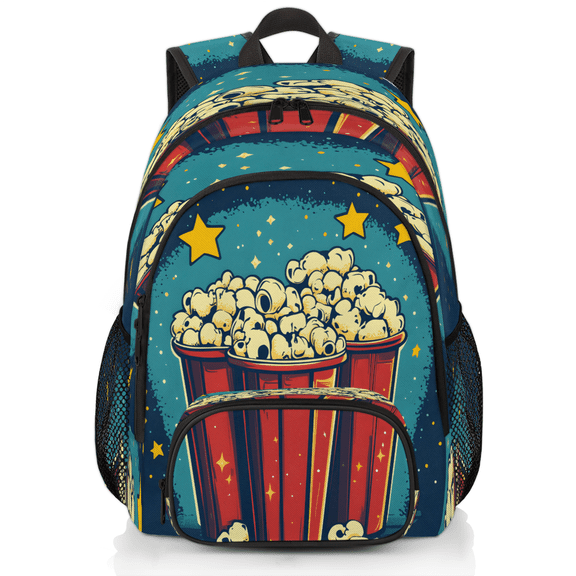 Herdesigns Popcorn Laptop Backpack for Women Men, 18.3 Inch Work Computer Backpacks Food Large Nurse Bag Waterproof Casual Daypack for Travel