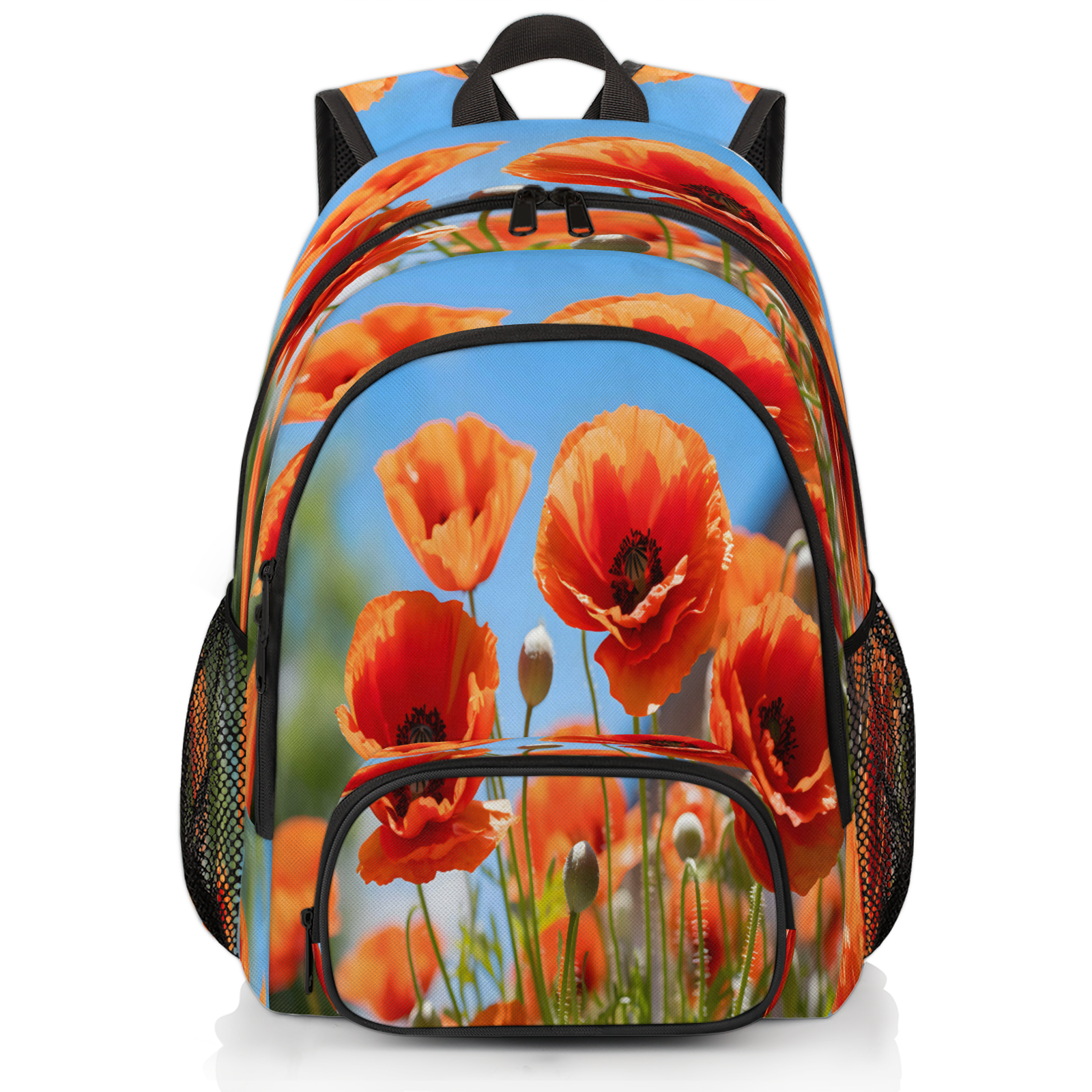 Herdesigns Poppy Flowers Laptop Backpack for Women Men, 18.3  display picture 3