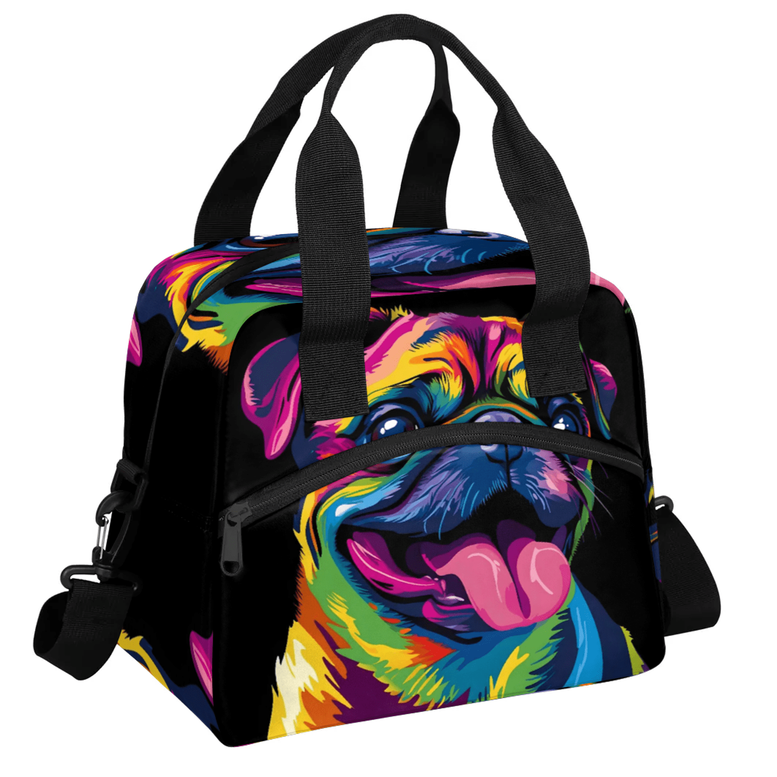 Herdesigns Puppy Dogs Lunch Bag for Men Women Adults Cute Animals Insulated Lunch Box Leakproof Cooler Tote Bag Organizer with Adjustable Shoulder Strap