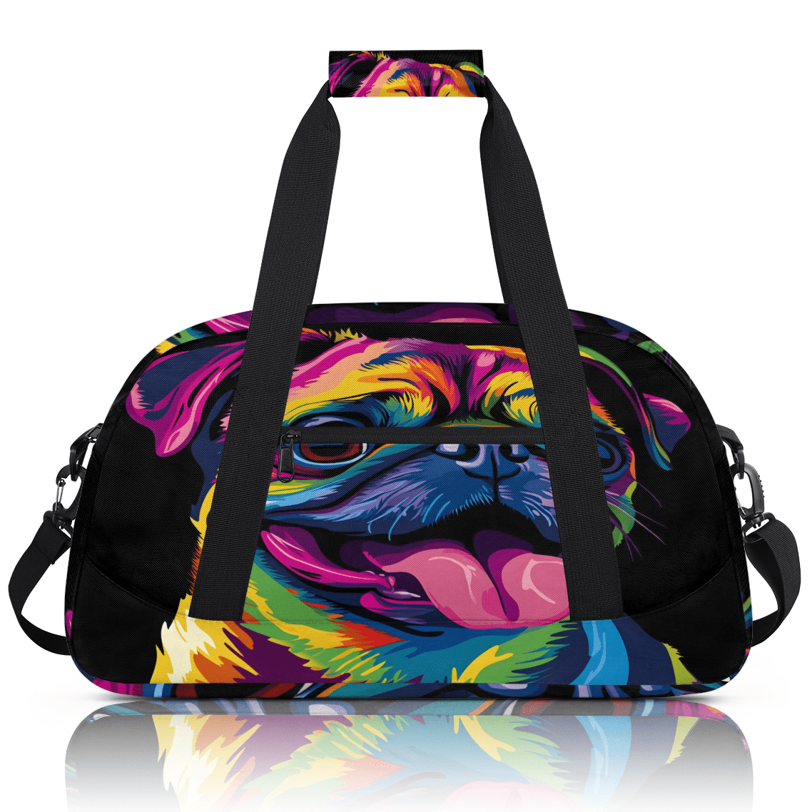Herdesigns Puppy Dogs Sports Duffle Bags Travel Duffle Bag Gym Bag Cute Animals Weekender Travel Bag Waterproof Overnight Bag Carry On Travel Tote Bag Dance Bags
