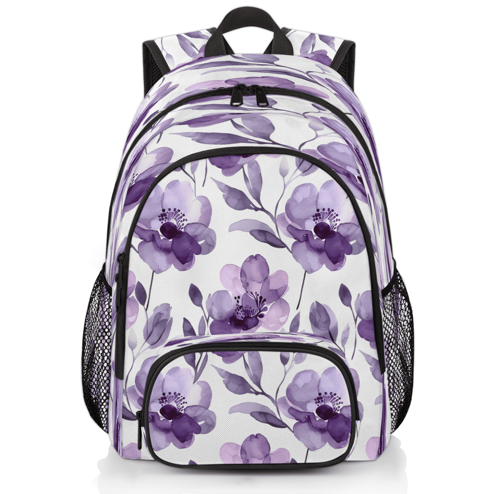 Herdesigns Purple Floral Wildflower Flower Laptop Backpack  display picture 2