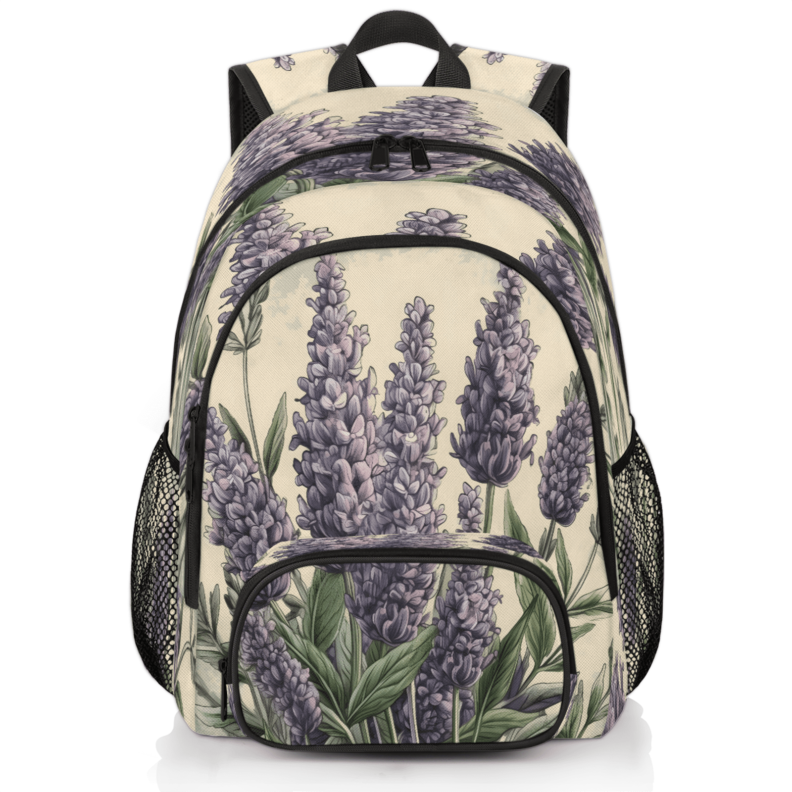 Herdesigns Purple Lavender Vintage Laptop Backpack for Women  display picture 2